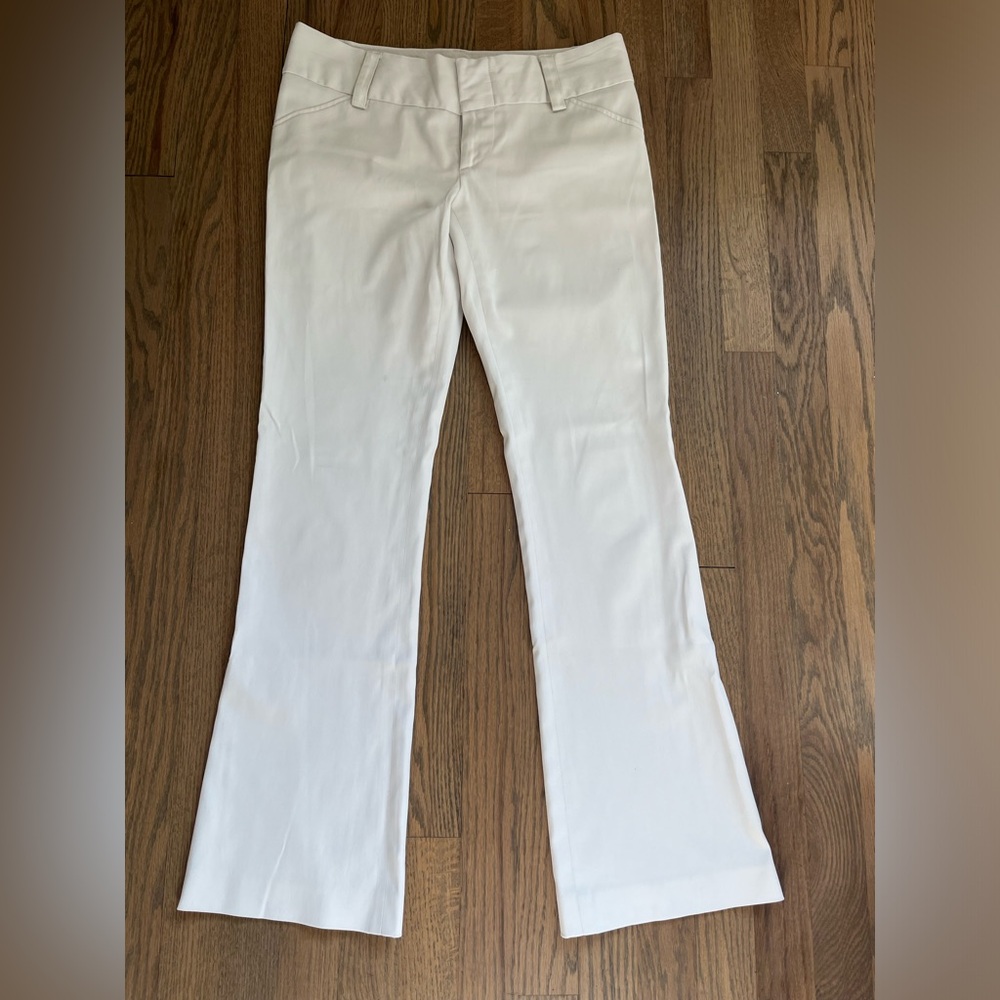 alice & olivia white wide leg pants size 4